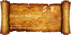 Storcz Márta névjegykártya