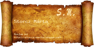 Storcz Márta névjegykártya